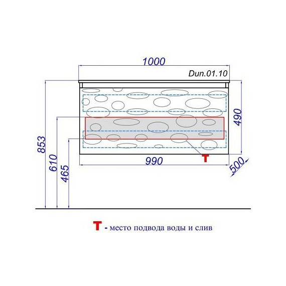 Тумба подвесная с раковиной Aqwella Clarberg Dune 100 см DUN0110 - фото 10
