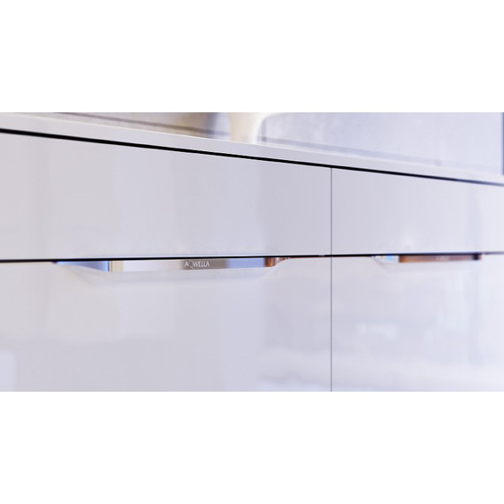 Тумба подвесная с раковиной Aqwella Malaga 90 см Mal.01.09/R, Цвет фасада: белый - фото 6