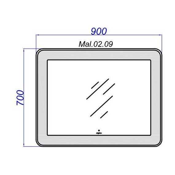 Зеркало Aqwella Malaga 90 см Mal.02.09 - фото 4
