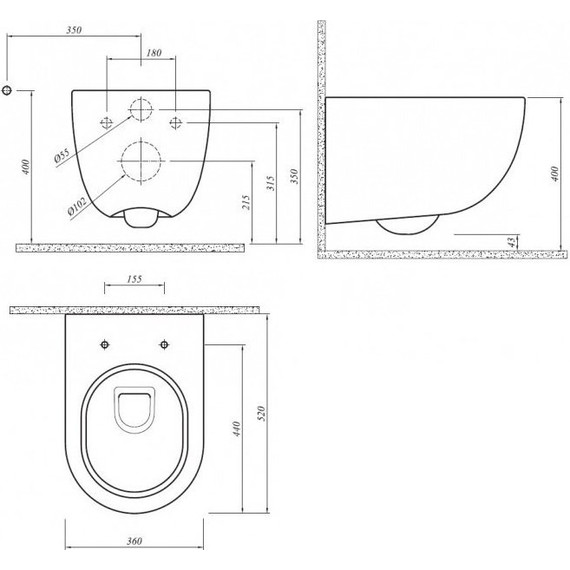 Унитаз подвесной безободковый Kale ZERO с крышкой микролифт - фото 2
