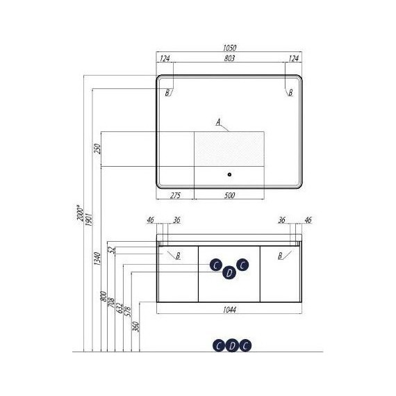 Зеркало Акватон Шерилл 105 см 1A206402SH010 - фото 4