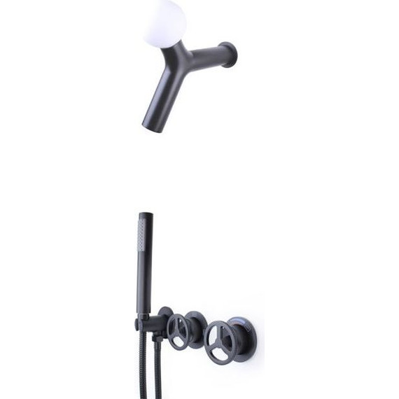 Душевая система для душа Bronze de Luxe Liberty 5011B-L, чёрный матовый - фото 