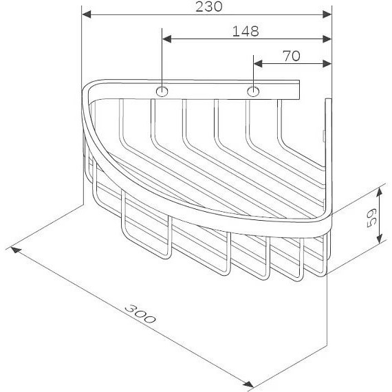 Полка угловая AM.PM Sense A7452200 - фото 6