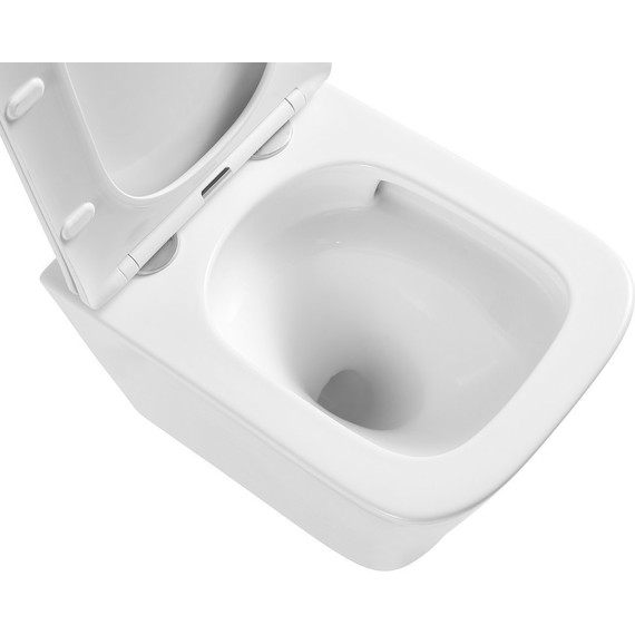 Инсталляция с подвесным унитазом комплект: Grohe Solido 38811KF0 с подвесным безободковым унитазом Azario Teramo AZ-0052-UQ сиденье микролифт, крепление, кнопка смыва чёрная матовая, Цвет производителя: чёрный матовый - фото 7