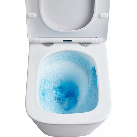 Инсталляция с подвесным унитазом комплект: Grohe Solido 38811KF0 с подвесным безободковым унитазом Azario Teramo AZ-0052-UQ сиденье микролифт, крепление, кнопка смыва чёрная матовая, Цвет производителя: чёрный матовый - фото 9