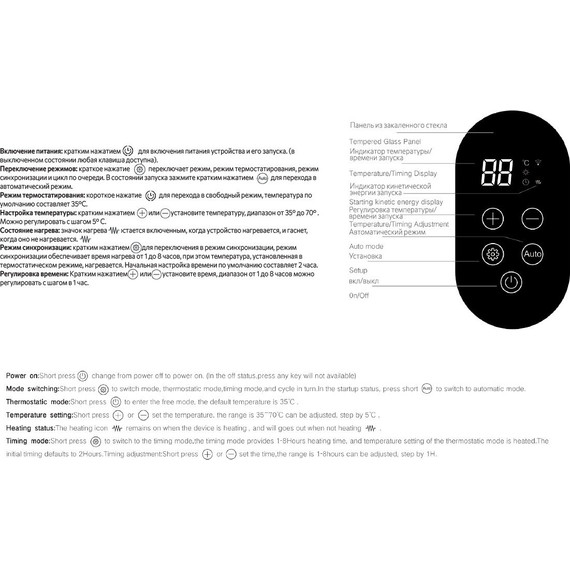 Первый в мире интеллектуальный полотенцесушитель Dagen Best 430x665 мм BE1W (скрытое подключение) белый - фото 3