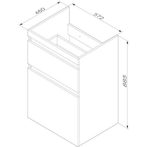 Тумба с раковиной-столешницей Am.Pm X-Joy 120 см R M85AFSX0602WG (раковина M85AWPR1201WG) белый глянцевый - фото 9
