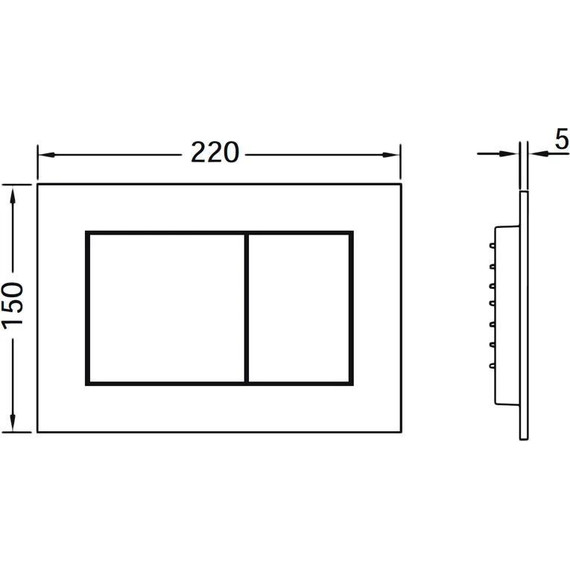 Кнопка смыва TECE now 9240438 с текстурированной поверхностью, графит - фото 2