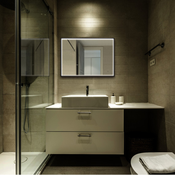 Зеркало Abber See 80 см AG6110SCL-0.8, чёрный - фото 2