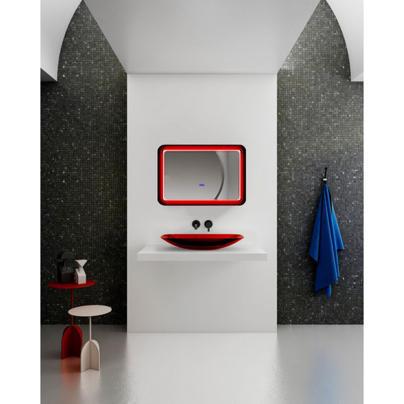 Зеркало Abber Kristall 80 см AT6701Rubin, красный - фото 2