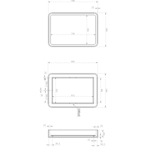 Зеркало Abber Kristall 80 см AT6701Rubin, красный - фото 4