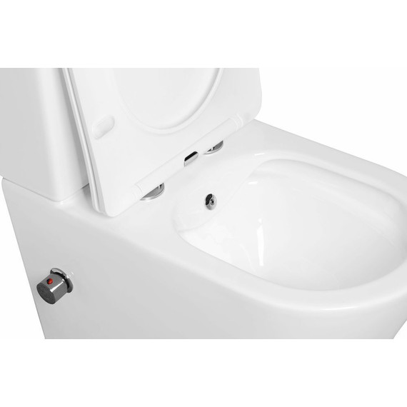 Унитаз-биде безободковый SantiLine SL-5014SM-BD с тонкой крышкой микролифт (с арматурой Geberit) - фото 4