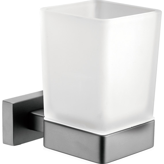 Стакан для зубных щеток Belz B90406, цвет вороненая сталь - фото 