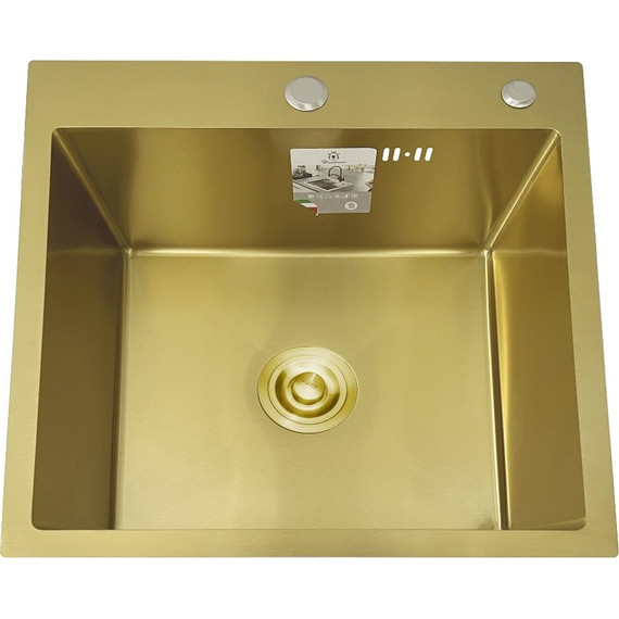 Кухонная мойка Diadonna DS5050G, золото матовое - фото 