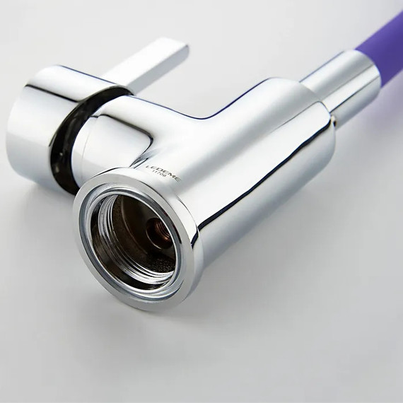 Смеситель для кухни Ledeme L4898-8, хром/фиолетовый - фото 5