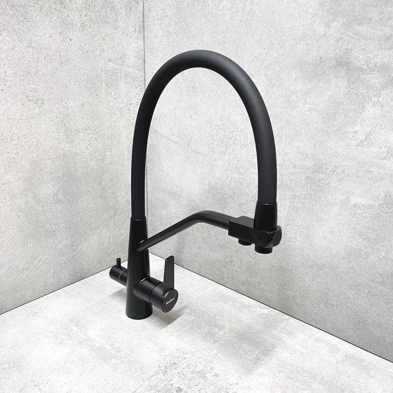 Смеситель для кухни Haiba HB76822-7, чёрный - фото 3