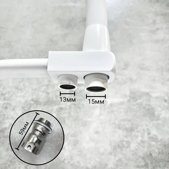 Смеситель для кухни Haiba HB76822-8, белый - фото 8