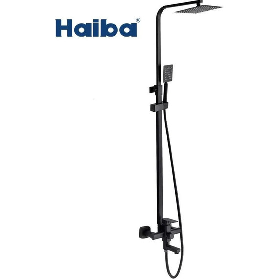 Душевая стойка Haiba HB23803-7, чёрный матовый - фото 