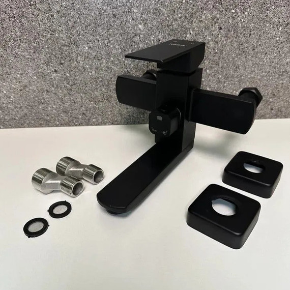 Душевая стойка Haiba HB23803-7, чёрный матовый - фото 4