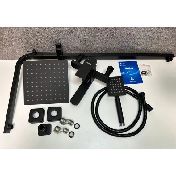 Душевая стойка Haiba HB23803-7, чёрный матовый - фото 3