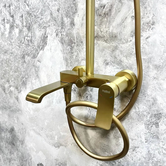 Душевая стойка Haiba HB24553-5, золото - фото 6