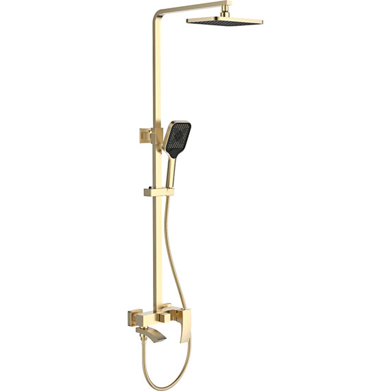 Душевая стойка Gerhans K19114Y, золотой сатин - фото 