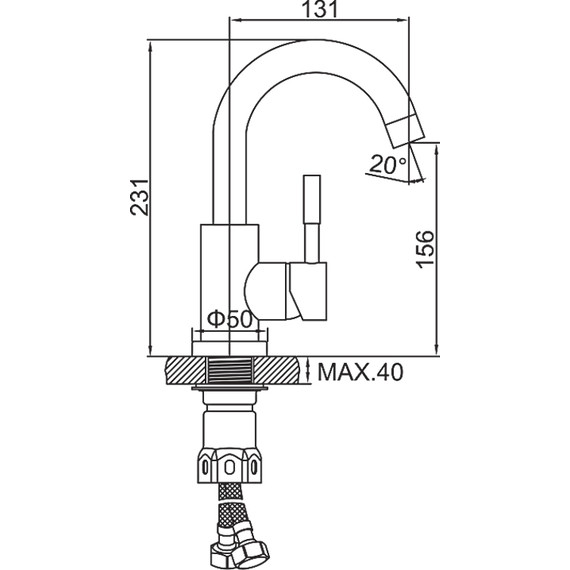 Смеситель для раковины Ledeme L1098Y-3, золотой сатин - фото 2