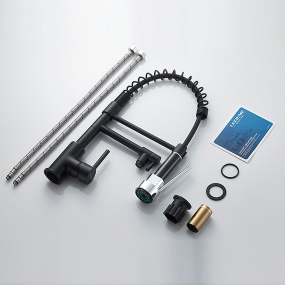 Смеситель для кухни Ledeme L4799B, чёрный - фото 10