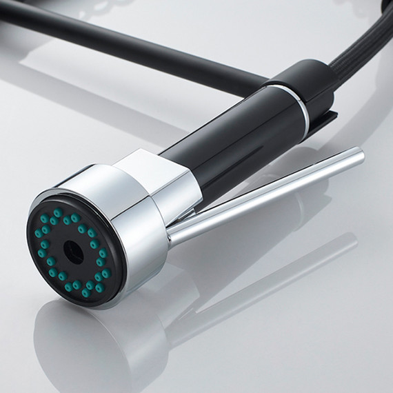 Смеситель для кухни Ledeme L4799B, чёрный - фото 6