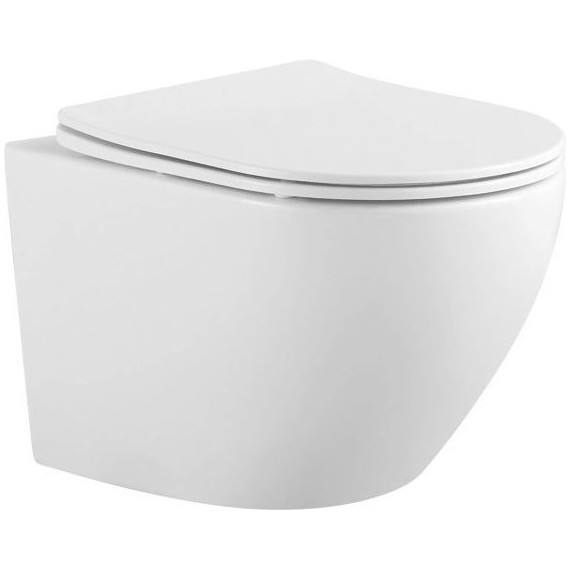 Инсталляция с подвесным унитазом комплект: Grohe Rapid SL 38772001+38732WM0 с подвесным безободковым унитазом Aquatek Европа AQ1901-00 сиденье микролифт, крепление, кнопка смыва белый матовый, Цвет производителя: белый матовый - фото 3