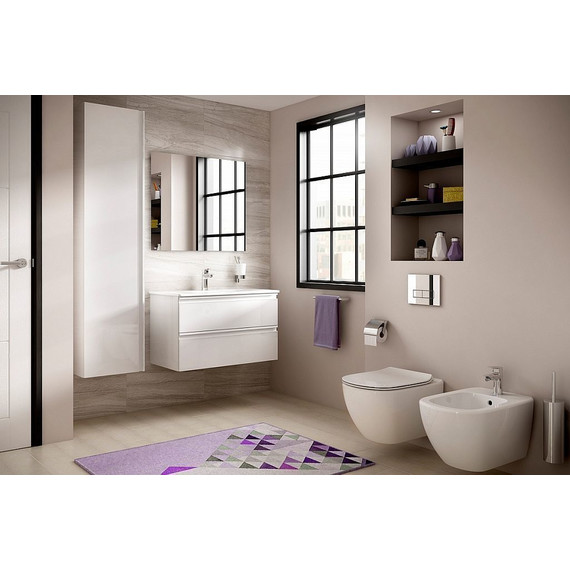 Инсталляция с подвесным унитазом комплект: Grohe Rapid SL 38772001+38732GN0 с подвесным безободковым унитазом Ideal Standard Tesi AquaBlade T007901 сиденье микролифт, крепление, кнопка смыва золото матовое, Цвет производителя: золото матовое - фото 12