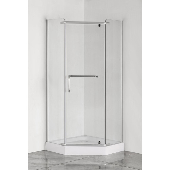 Душевое ограждение Loranto CS-816S B 90x90 см, сатин/прозрачное - фото 