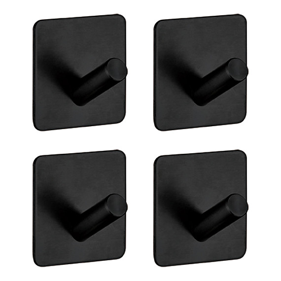 Набор крючков Ledeme L216B-4, цвет чёрный - фото 