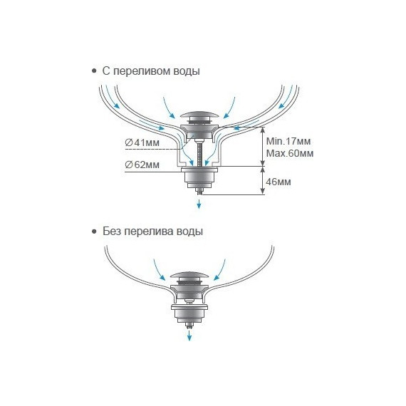 Донный клапан Ledeme L67W, белый - фото 4