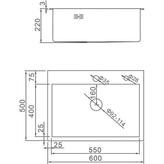 Кухонная мойка Gerhans K36050BD, графит, Цвет производителя: графит - фото 2