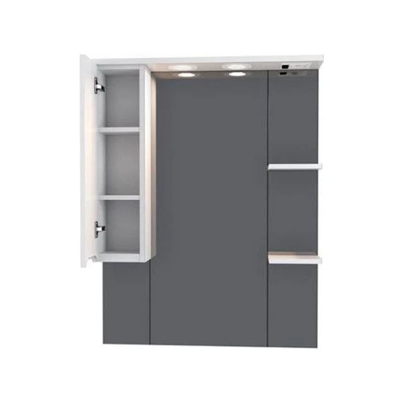 Комплект мебели Mirsant Soho Quadro 80 см (тумба + зеркало) - фото 9