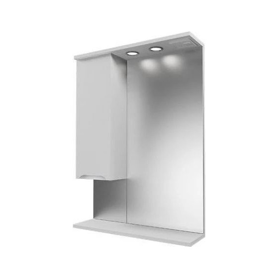 Комплект мебели Mirsant Soho Quadro 60/2 см c доводчиком (тумба + зеркало + пенал) - фото 6