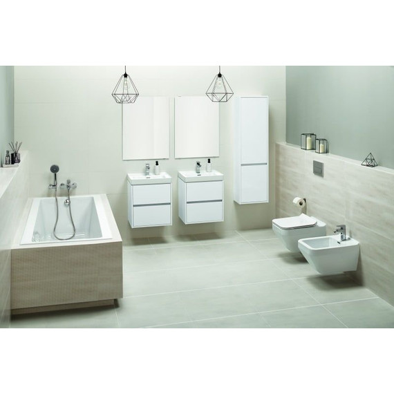 Инсталляция с подвесным унитазом Cersanit Crea Square Co Dpl Eo Slim A64443 (кнопка Twins хром глянцевый) - фото 6