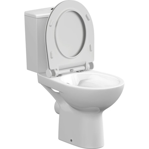 Унитаз-компакт безободковый Cersanit Nature Clean ON 011 3/5 DPL EO Slim A65410 с крышкой микролифт - фото 5