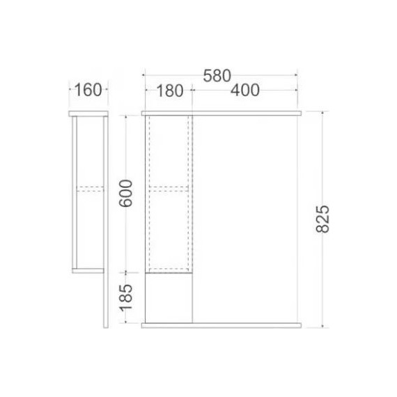 Комплект мебели Mirsant Next 60 см (раковина Next 60), белый (тумба + зеркало + пенал) - фото 11