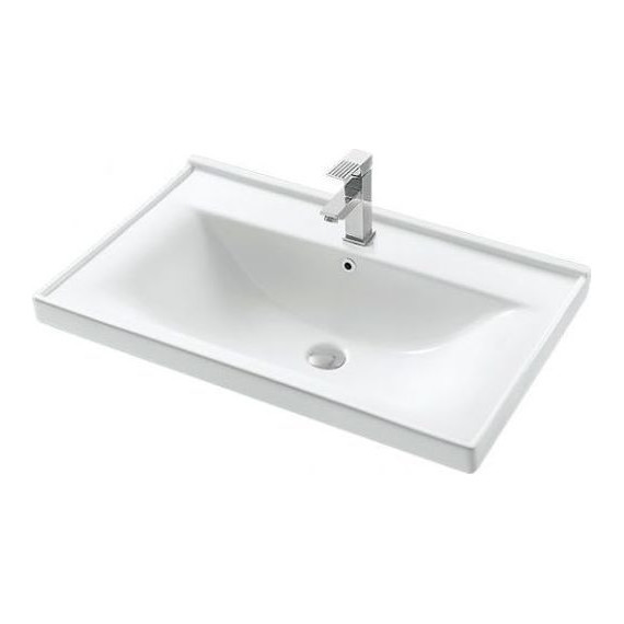 Комплект мебели Mirsant Soho Quadro 80 см (тумба + зеркало) - фото 3