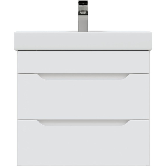 Комплект мебели Mirsant Soho Quadro 60/2 см c доводчиком (тумба + зеркало) - фото 4