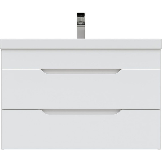 Комплект мебели Mirsant Soho Quadro 80/2 см c доводчиком (тумба + зеркало + пенал) - фото 5