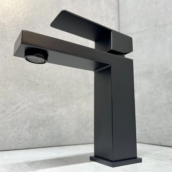 Душевой комплект Haiba: Душевая стойка HB23803-7 + смеситель для раковины HB10803-7, цвет чёрный - фото 2