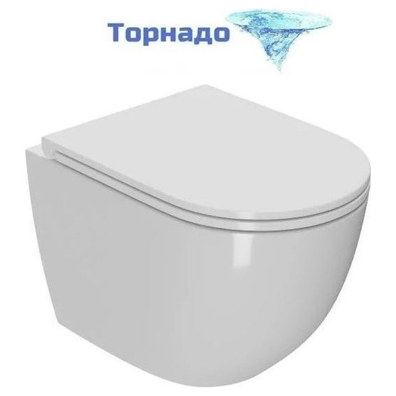 Инсталляция с подвесным унитазом комплект: Ideal Standard Prosys Frame 120 M R020467 с подвесным безободковым унитазом Sintesi Evi SIN-TS-EVI-152 сиденье микролифт, крепление (система смыва Торнадо) - фото 2