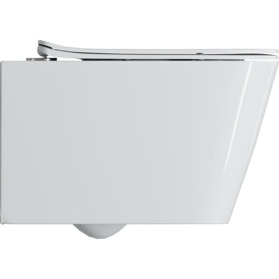 Унитаз подвесной безободковый Sole Cube pro с тонкой крышкой микролифт - фото 2