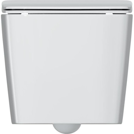 Унитаз подвесной безободковый Sole Cube pro с тонкой крышкой микролифт - фото 4