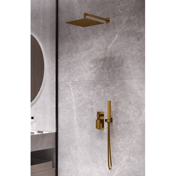 Верхний душ Boheme Qubic 300x300 мм 421-G, gold - фото 3