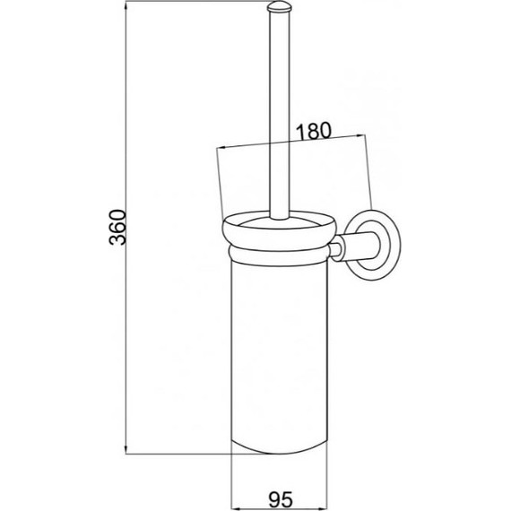 Ёршик для унитаза Boheme Murano 10913-R-CR, chrome - фото 4