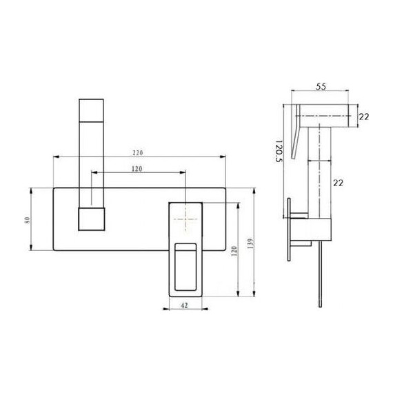 Набор для гигиенического душа Boheme Q 147-BUW, black blue, Цвет производителя: чёрный, синий - фото 2